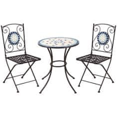 OUTSUNNY Bistro Set Pro 2 V Nostalgickém Designu, Mozaikové Kameny, Odolný Proti Povětrnostním Vlivům, Vícebarevný 