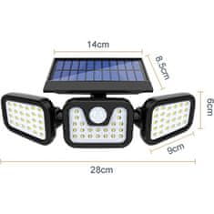 R2Invest Solární lampa W771A 74LED