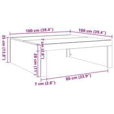 Vidaxl Konferenční stolek černý 100 x 100 x 35 cm kompozitní dřevo