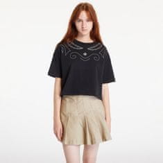 Converse Tričko Proud To Be Oversized Cropped T-Shirt Black M Černá