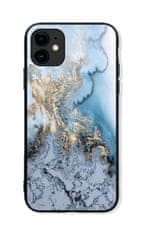 TopQ Kryt LUXURY iPhone 11 pevný Marble Blue 45394