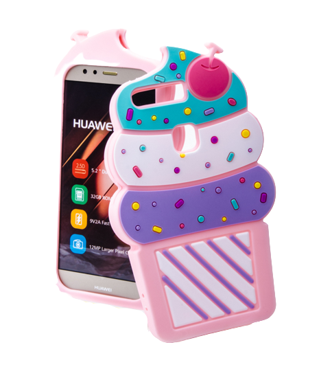 4 fun Pouzdro 3DFun Huawei P10 Lite Zmrzlina Světle růžová