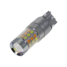 Stualarm LED T20 (7443) bílá/oranžová, 12V, 42LED/2835SMD (95248) 2 ks