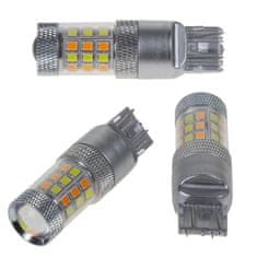 Stualarm LED T20 (7443) bílá/oranžová, 12V, 42LED/2835SMD (95248) 2 ks