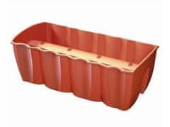 Prosperplast Truhlík balkonový CROWN 58x28x20 cm, 18l, terakota PRDCRO600-R624