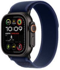 Apple 49mm Blue Trail Loop - M/L - Black Titanium Finish (MYQ83ZM/A)