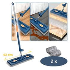 HOME & MARKER® Mop na Čištění podlah, Plochý mop, Samoždímací mop SVEEPA + Utěrky na Mop na Čištění podlah SVEEPACLOTH | SVEEPAMOPCLO