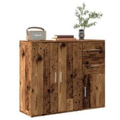 shumee vidaXL Příborník old wood 91 x 29,5 x 75 cm kompozitní dřevo