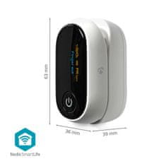 Nedis SmartLife Pulzní Oxymetr | Bluetooth | OLED Displej | Perfuzní index / Pulzní frekvence / Rušení proti pohybu / Saturace kyslíkem (SpO2) / Sluchový alarm / Vysoce přesný senzor | Bílá