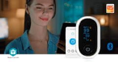 Nedis SmartLife Pulzní Oxymetr | Bluetooth | OLED Displej | Perfuzní index / Pulzní frekvence / Rušení proti pohybu / Saturace kyslíkem (SpO2) / Sluchový alarm / Vysoce přesný senzor | Bílá