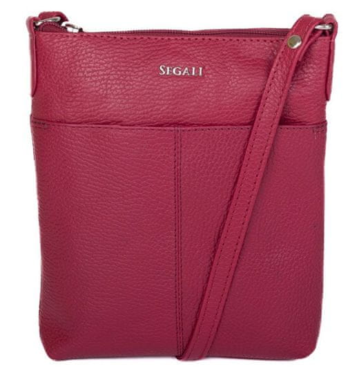 Dámská kožená crossbody kabelka 7001 B viva magenta