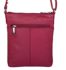 Dámská kožená crossbody kabelka 7001 B viva magenta