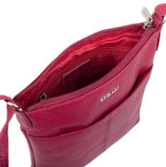 Dámská kožená crossbody kabelka 7001 B viva magenta