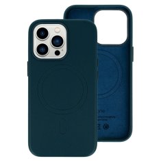 MobilPouzdra.cz Kryt Leather Magsafe Apple iPhone 16 Pro , barva modrá