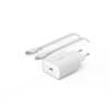 BOOST CHARGE 25W USB-C Power Delivery PPS nástěnná nabíječka + 1m USB-C na lightning kabel, bílá