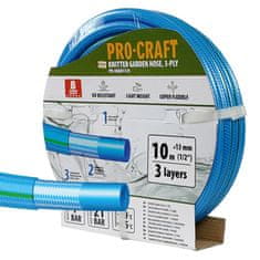 Procraft Zahradní hadice PR-3KGH1310 3 vrstvy, 1/2&quot; 10m