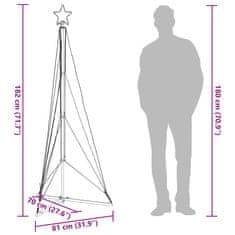 Vidaxl Světla na vánoční stromek 363 studených bílých LED 182 cm