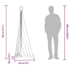 Vidaxl Světla na vánoční stromek 339 studených bílých LED 182 cm