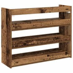 Vidaxl Botník old wood 80x25x61,5 kompozitní dřevo