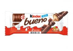 KINDER Kinder Bueno oplatka s čokoládovou polevou a mléčnou lískooříškovou náplní 2x21,5g