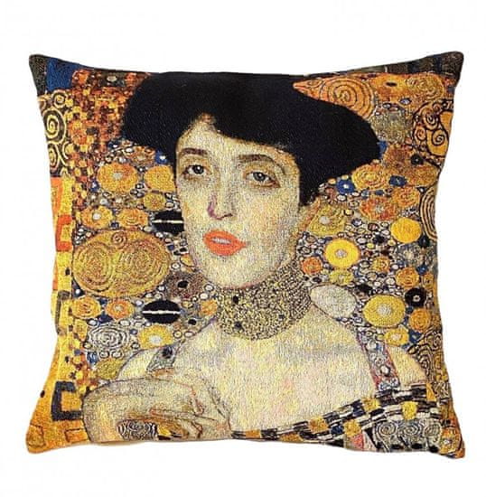 Dům Vánoc Gobelínový povlak na polštář Zlatá Adele, Gustav Klimt 45x45 cm