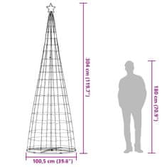 Vidaxl Vánoční stromek kužel 550 barevných LED diod 304 cm