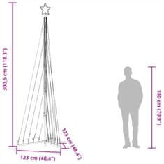 Vidaxl Světla na vánoční stromek 495 teple bílých LED 300,5 cm