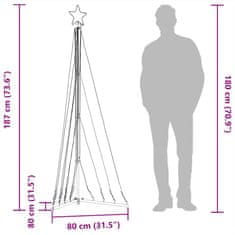 Vidaxl Světla na vánoční stromek 339 teple bílých LED 187 cm