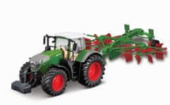 BBurago Farm 10cm Traktor Fendt 1050 Vario with Whirl Rake