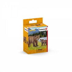 Schleich Wild Life 42473 Medvěd grizzly – matka s mládětem