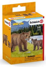 Schleich Wild Life 42473 Medvěd grizzly – matka s mládětem