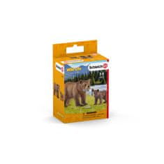 Schleich Wild Life 42473 Medvěd grizzly – matka s mládětem