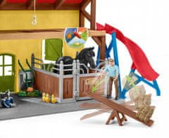 Schleich Farm World 42485 Stáj pro koně s příslušenstvím