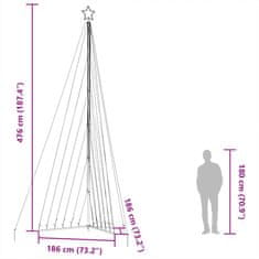 Vidaxl Světla na vánoční stromek 789 modrých LED 476 cm