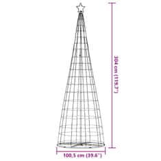 Vidaxl Vánoční stromek kužel 550 studených bílých LED diod 304 cm