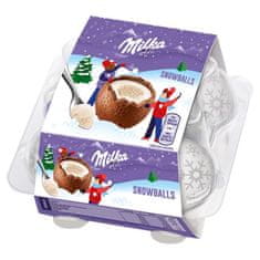 MILKA Milka Snowballs Milk, mléčná čokoláda a mléčná náplň 112g