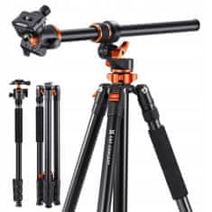 K&F Concept Stativ Lámací sloupek 230cm 10kg + Monopod K&F T254A7 + Hlava BH-28L