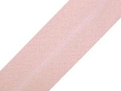 Kraftika 25m 151 gossamer pink šikmý proužek bavlněný šíře 20mm