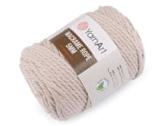 Kraftika 1ks 753/202 béžová sv. pletací příze macrame rope 5 mm 500