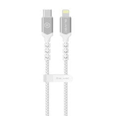 Universal Blavec datový kabel Raptor pletený-Typ C-Lightning PD 20W 2,4A 3m Bílo-stříbrný