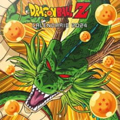 CurePink Oficiální nástěnný kalendář Dragon Ball 2024 s plakátem (SQ 30 x 30|60 cm)