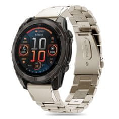 Tech-protect Stainless řemínek na Garmin Fenix 5x / 5x Plus / 6x / 6x Pro / 7x / 8 51mm, titanium