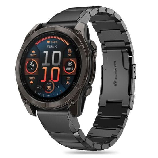 Tech-protect Steelband řemínek na Garmin Fenix 5 / 6 / 6 Pro / 7 / 8 47mm / E black