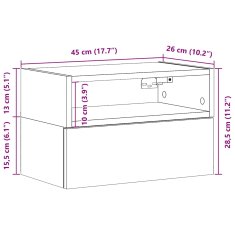 Vidaxl Nástěnné noční stolky 2 ks černé 45x26x28,5 cm