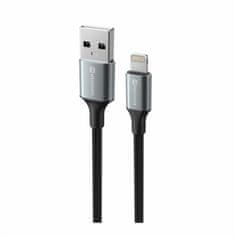 SWISSTEN datový kabel Textile II USB / LIGHTNING 1,5 M černý 71523309