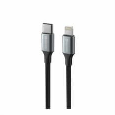 SWISSTEN datový kabel Textile II USB-C / LIGHTNING 1,5 M černý 71529203