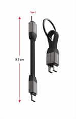 SWISSTEN magnetický Keychain kabel USB-C / USB-C 9,7 CM 71551040