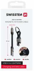 SWISSTEN magnetický Keychain kabel USB-A / LIGHTNING 9,7 CM 71551060