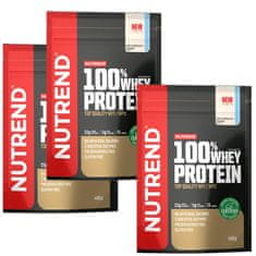 Nutrend 100% Whey Protein 400 g - AKCE 2+1 ZDARMA čokoláda-kakao+banán-jahoda 