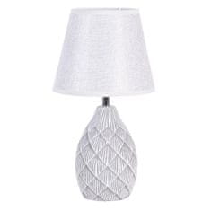 Clayre & Eef Stolní lampa bílá šedá 34 cm